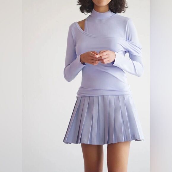 NWT The Waking Insects Pleated Irises Mini Skirt - Picture 4 of 9